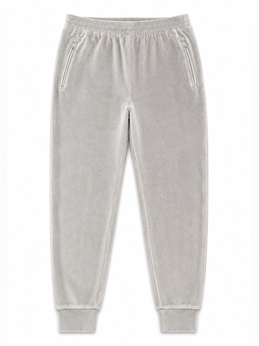SKIMS Velour Joggers Smoke Gray Large L Velvet Zip Pocket Sweatpants Cozy Y2K